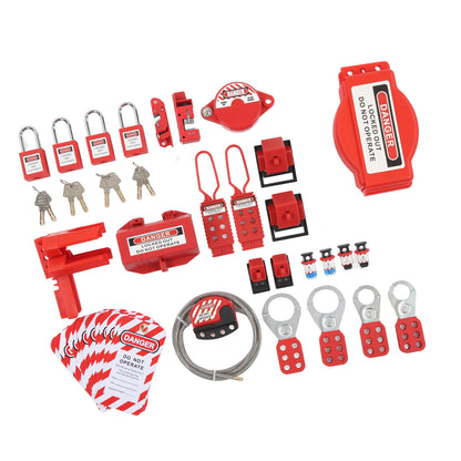 47 Pieces Lockout Tagout Kit Industrial Equipment Safe Locks Electrical Security Padlocks Combination Set