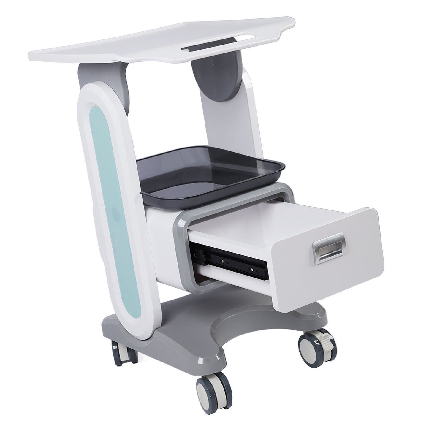 Medical Trolley Cart Large Countertop Single Drawer 50kg Bearing Beauty Salon Rolling Cart for Laboratory Dental Clinic