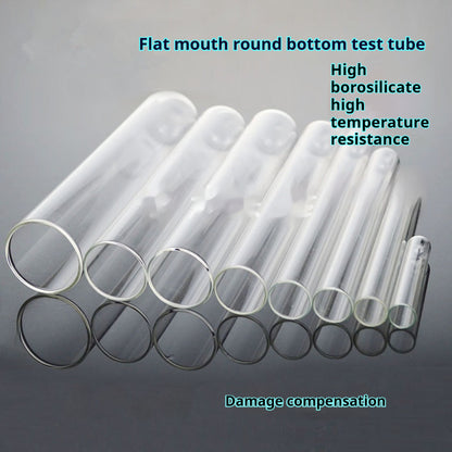 Glass Test Tube Laboratory Flat Round Bottom Borosilicate Catheter