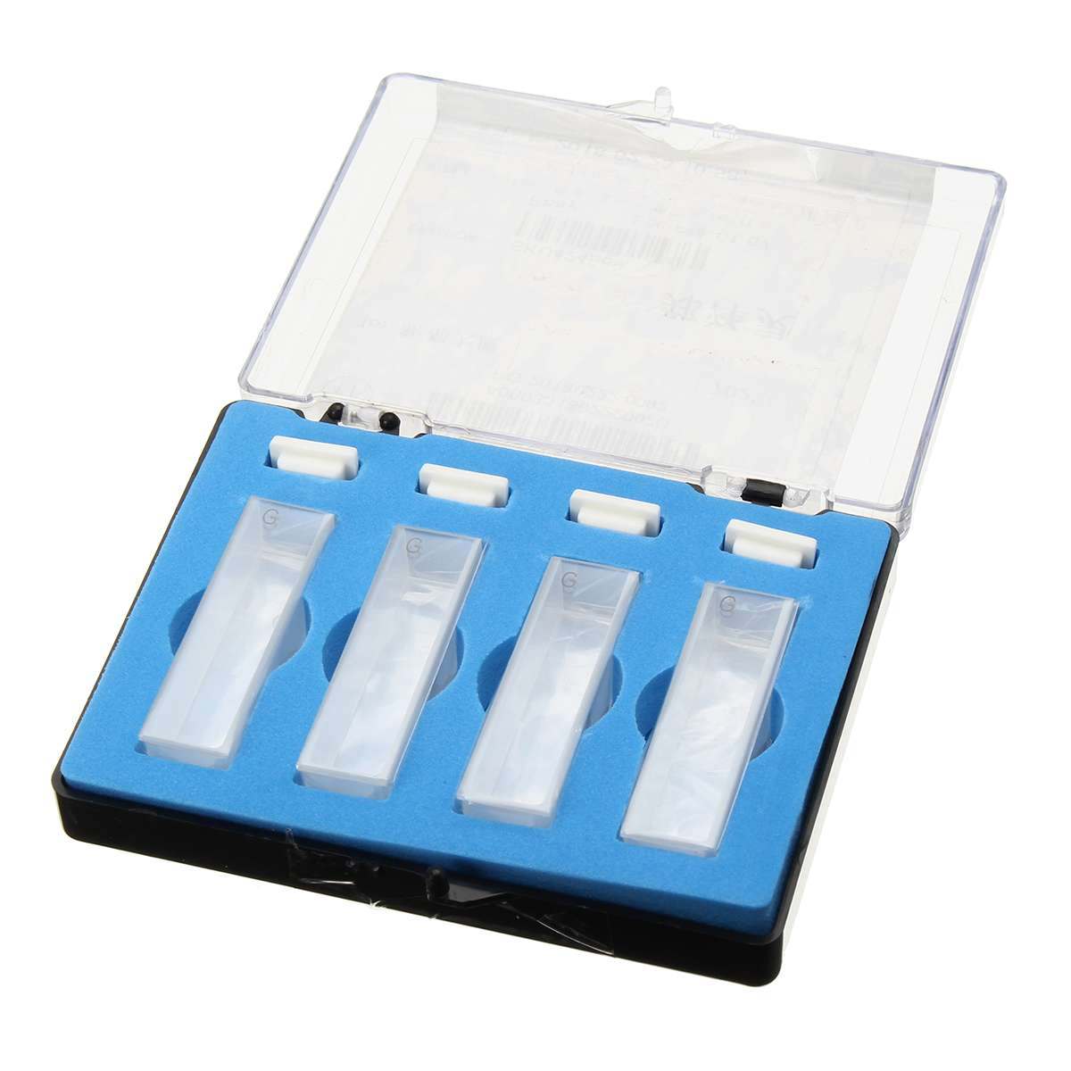 Laboratory Boxed Glass Cuvette With Lid And Double Penetration