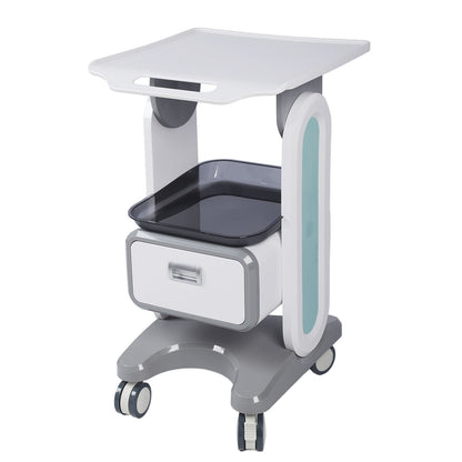 Medical Trolley Cart Large Countertop Single Drawer 50kg Bearing Beauty Salon Rolling Cart for Laboratory Dental Clinic