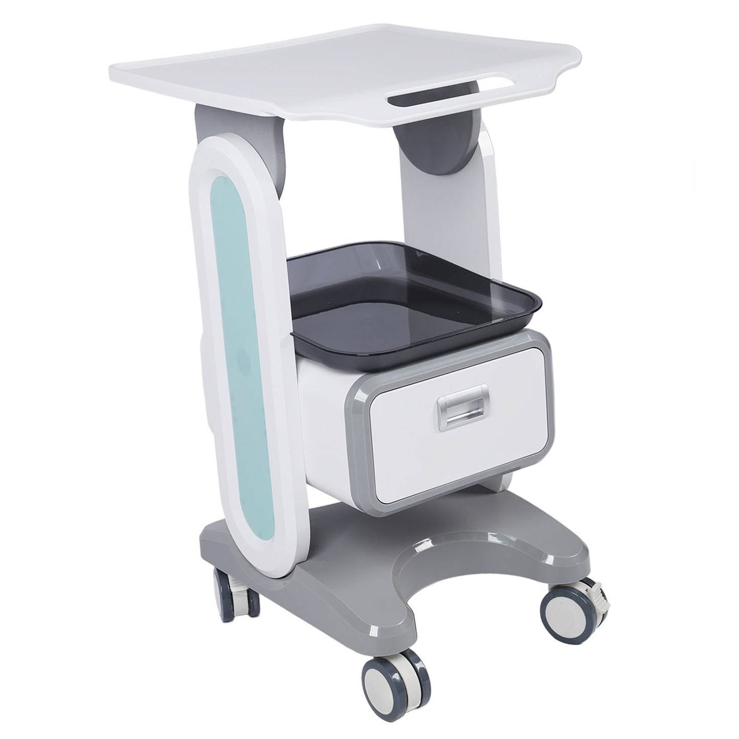 Medical Trolley Cart Large Countertop Single Drawer 50kg Bearing Beauty Salon Rolling Cart for Laboratory Dental Clinic