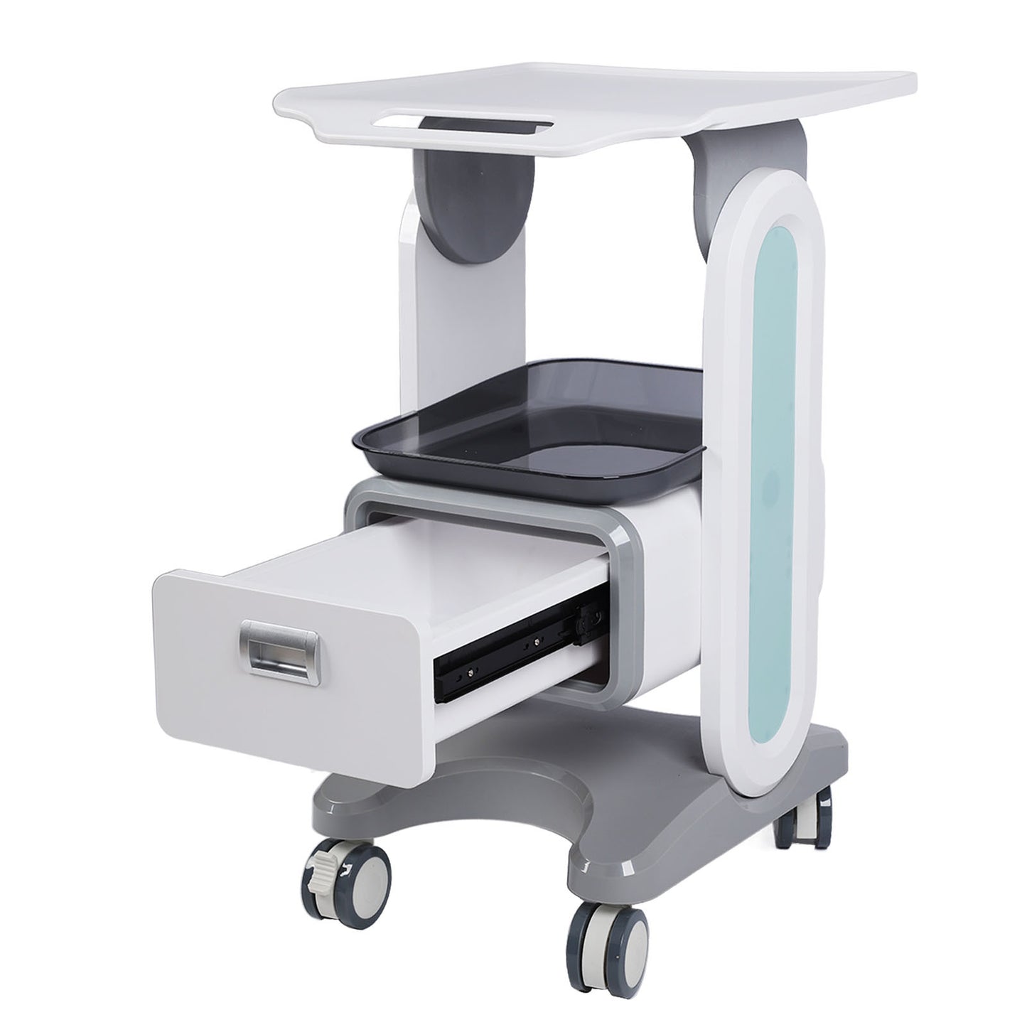 Medical Trolley Cart Large Countertop Single Drawer 50kg Bearing Beauty Salon Rolling Cart for Laboratory Dental Clinic