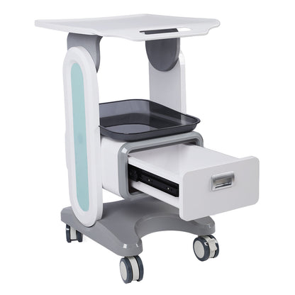 Medical Trolley Cart Large Countertop Single Drawer 50kg Bearing Beauty Salon Rolling Cart for Laboratory Dental Clinic