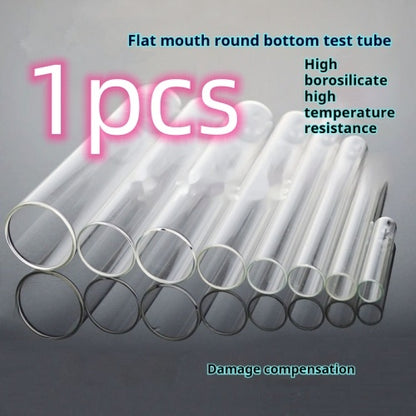 Glass Test Tube Laboratory Flat Round Bottom Borosilicate Catheter