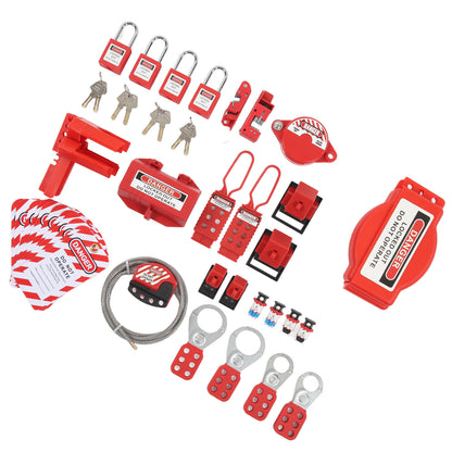 47 Pieces Lockout Tagout Kit Industrial Equipment Safe Locks Electrical Security Padlocks Combination Set