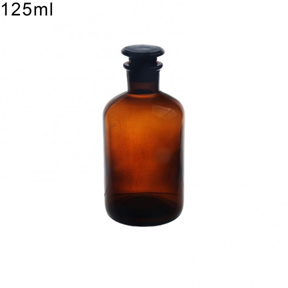 Glass Narrow Neck Bottle Transparent Brown Laboratory Equipment