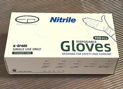 Standard Gloves Blue Nitrile Powder Free, for Lab, Medical and General Use