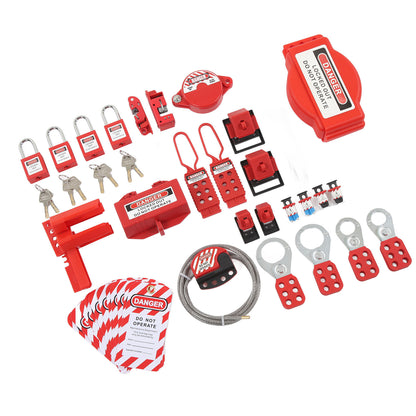 47 Pieces Lockout Tagout Kit Industrial Equipment Safe Locks Electrical Security Padlocks Combination Set