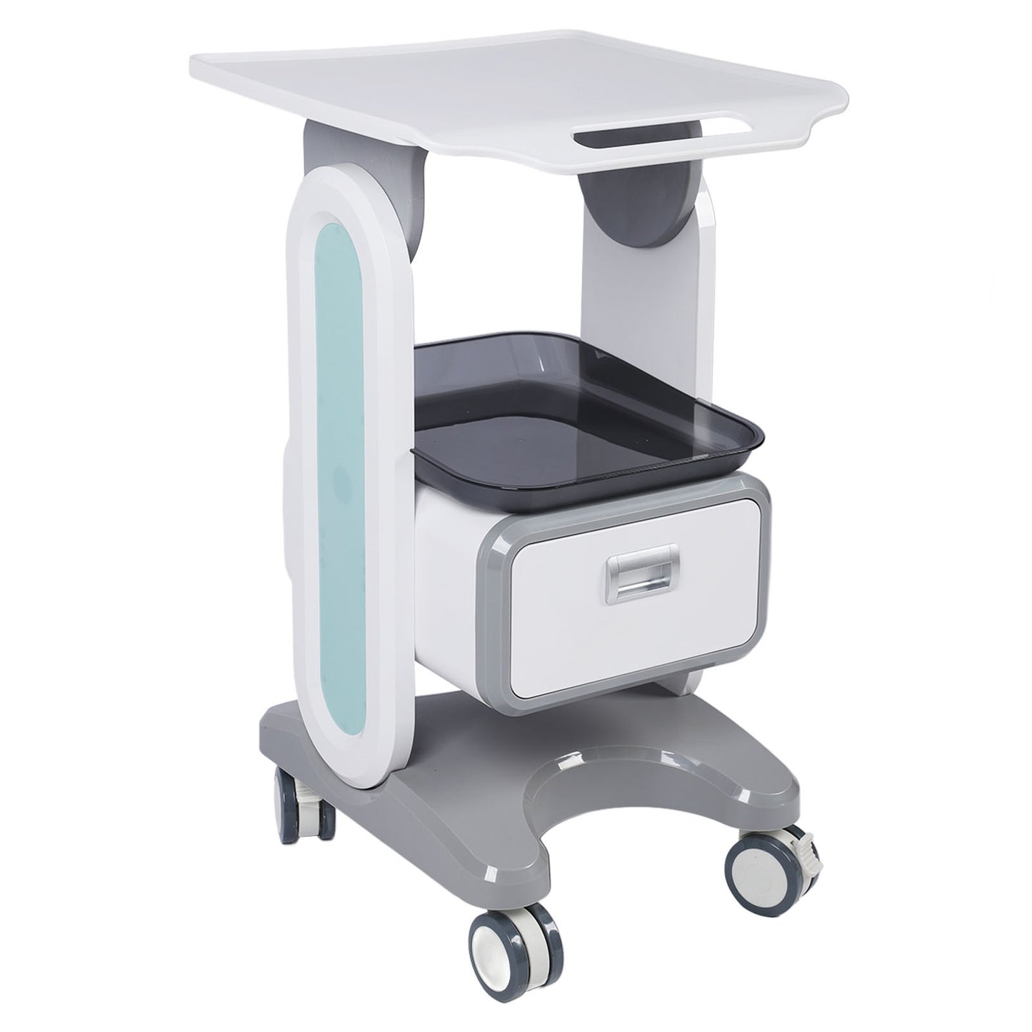 Medical Trolley Cart Large Countertop Single Drawer 50kg Bearing Beauty Salon Rolling Cart for Laboratory Dental Clinic